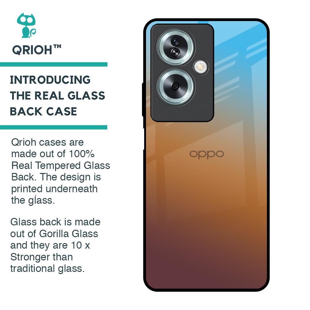 Rich Brown Glass Case for Oppo A79 5G