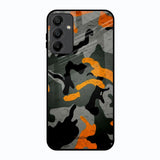 Camouflage Orange Samsung Galaxy A15 5G Glass Back Cover Online
