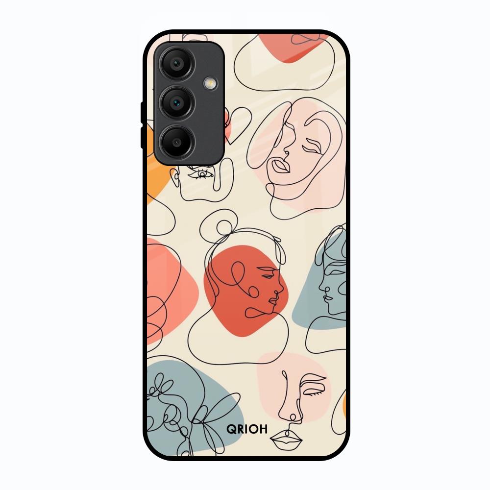 Abstract Faces Samsung Galaxy A15 5G Glass Back Cover Online