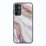 Pink & Gold Gllitter Marble Samsung Galaxy A15 5G Glass Back Cover Online
