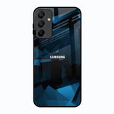 Polygonal Blue Box Samsung Galaxy A15 5G Glass Back Cover Online