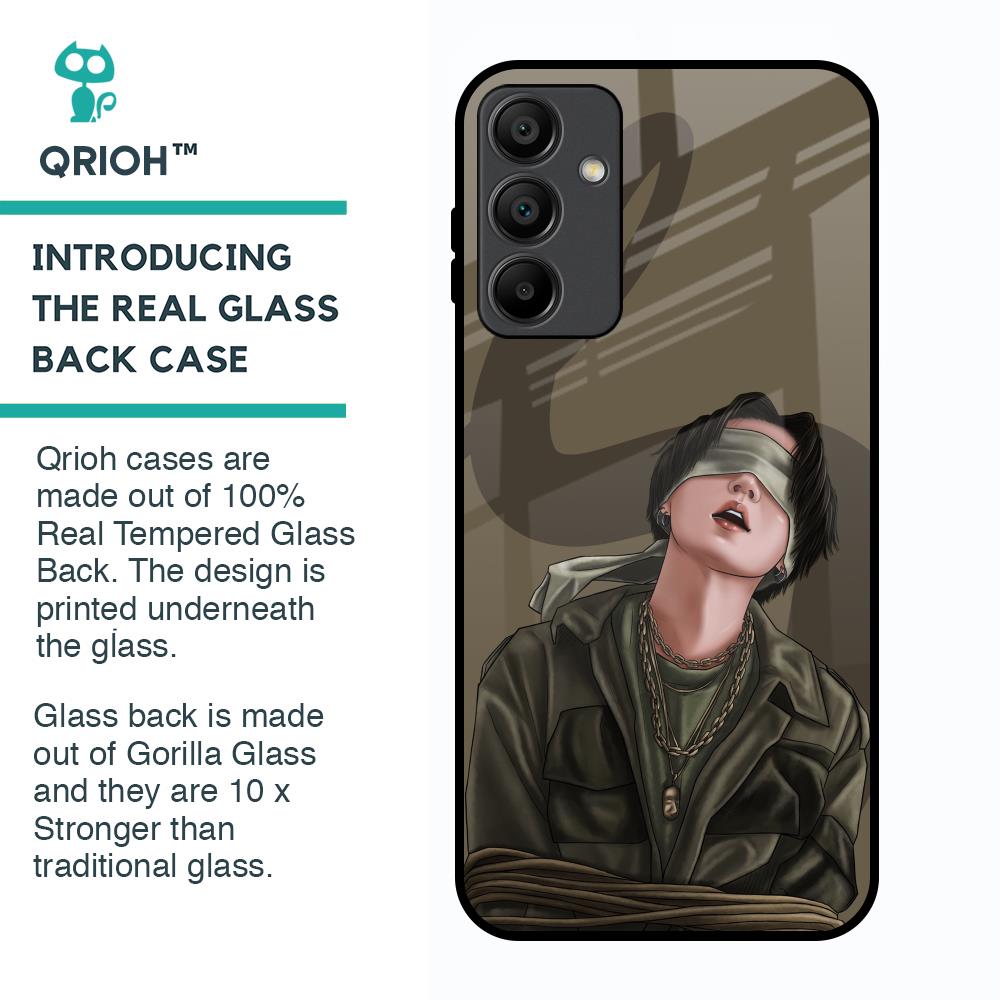 Blind Fold Glass Case for Samsung Galaxy A15 5G