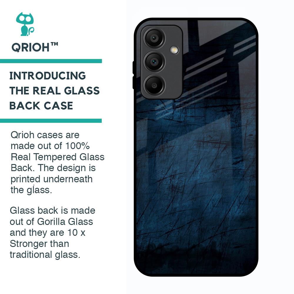 Dark Blue Grunge Glass Case for Samsung Galaxy A15 5G