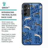 Blue Cheetah Glass Case for Samsung Galaxy A15 5G