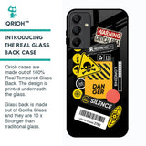 Danger Signs Glass Case for Samsung Galaxy A15 5G