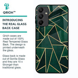 Abstract Green Glass Case For Samsung Galaxy A15 5G