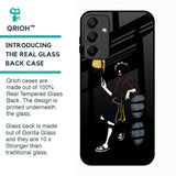 Luffy Line Art Glass Case for Samsung Galaxy A15 5G