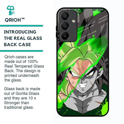 Anime Green Splash Glass Case for Samsung Galaxy A15 5G