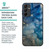 Blue Cool Marble Glass Case for Samsung Galaxy A15 5G