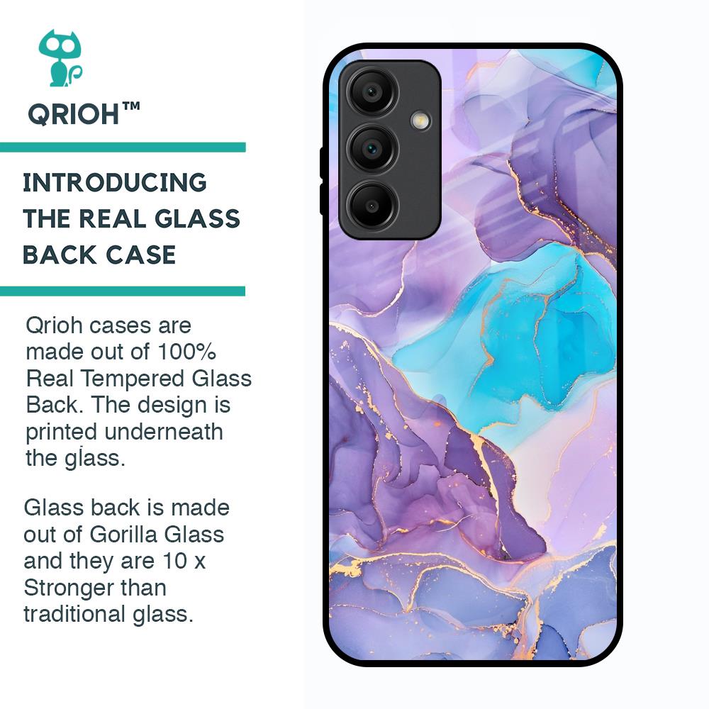 Alcohol ink Marble Glass Case for Samsung Galaxy A15 5G
