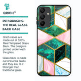 Seamless Green Marble Glass Case for Samsung Galaxy A15 5G