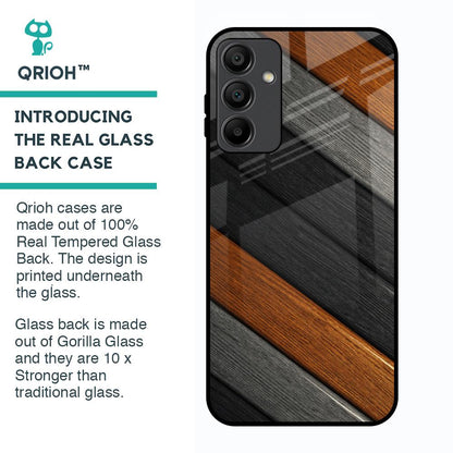 Tri Color Wood Glass Case for Samsung Galaxy A15 5G