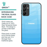 Wavy Blue Pattern Glass Case for Samsung Galaxy A15 5G