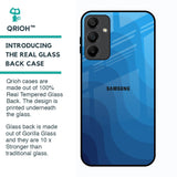 Blue Wave Abstract Glass Case for Samsung Galaxy A15 5G