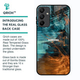 Golden Splash Glass Case for Samsung Galaxy A15 5G