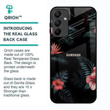 Tropical Art Flower Glass Case for Samsung Galaxy A15 5G