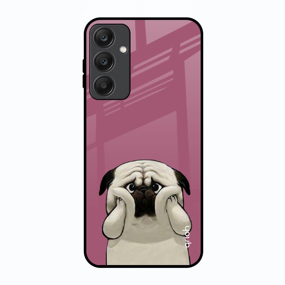 Funny Pug Face Samsung Galaxy A25 5G Glass Back Cover Online