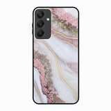 Pink & Gold Gllitter Marble Samsung Galaxy A25 5G Glass Back Cover Online