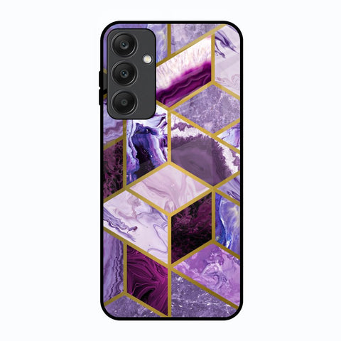 Purple Rhombus Marble Samsung Galaxy A25 5G Glass Back Cover Online