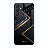 Sleek Golden & Navy Samsung Galaxy A25 5G Glass Back Cover Online