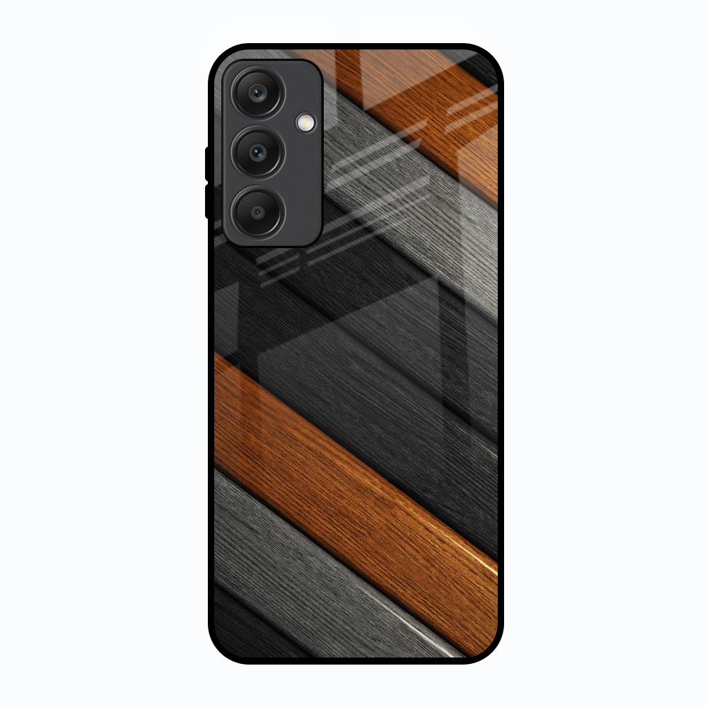 Tri Color Wood Samsung Galaxy A25 5G Glass Back Cover Online