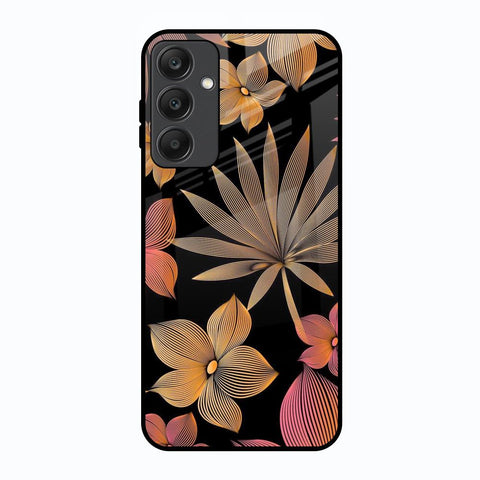 Lines Pattern Flowers Samsung Galaxy A25 5G Glass Back Cover Online