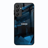 Polygonal Blue Box Samsung Galaxy A25 5G Glass Back Cover Online