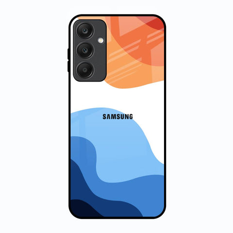 Wavy Color Pattern Samsung Galaxy A25 5G Glass Back Cover Online