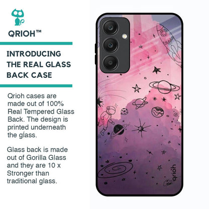 Space Doodles Glass Case for Samsung Galaxy A25 5G