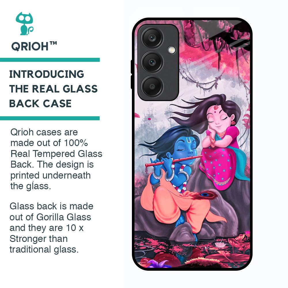 Radha Krishna Art Glass Case for Samsung Galaxy A25 5G
