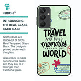Travel Stamps Glass Case for Samsung Galaxy A25 5G