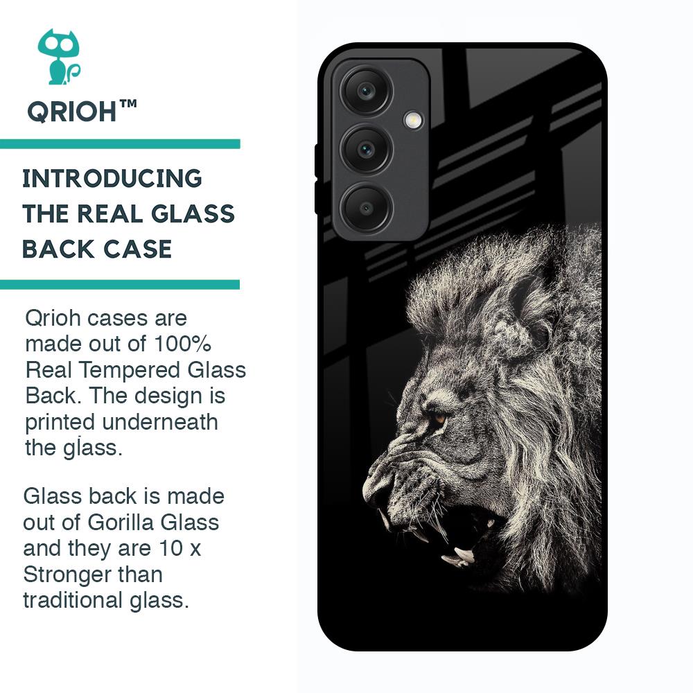 Brave Lion Glass Case for Samsung Galaxy A25 5G