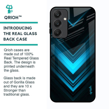 Vertical Blue Arrow Glass Case For Samsung Galaxy A25 5G