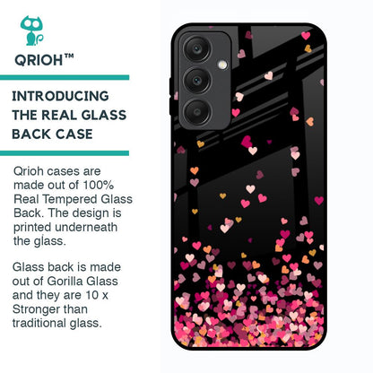 Heart Rain Fall Glass Case For Samsung Galaxy A25 5G