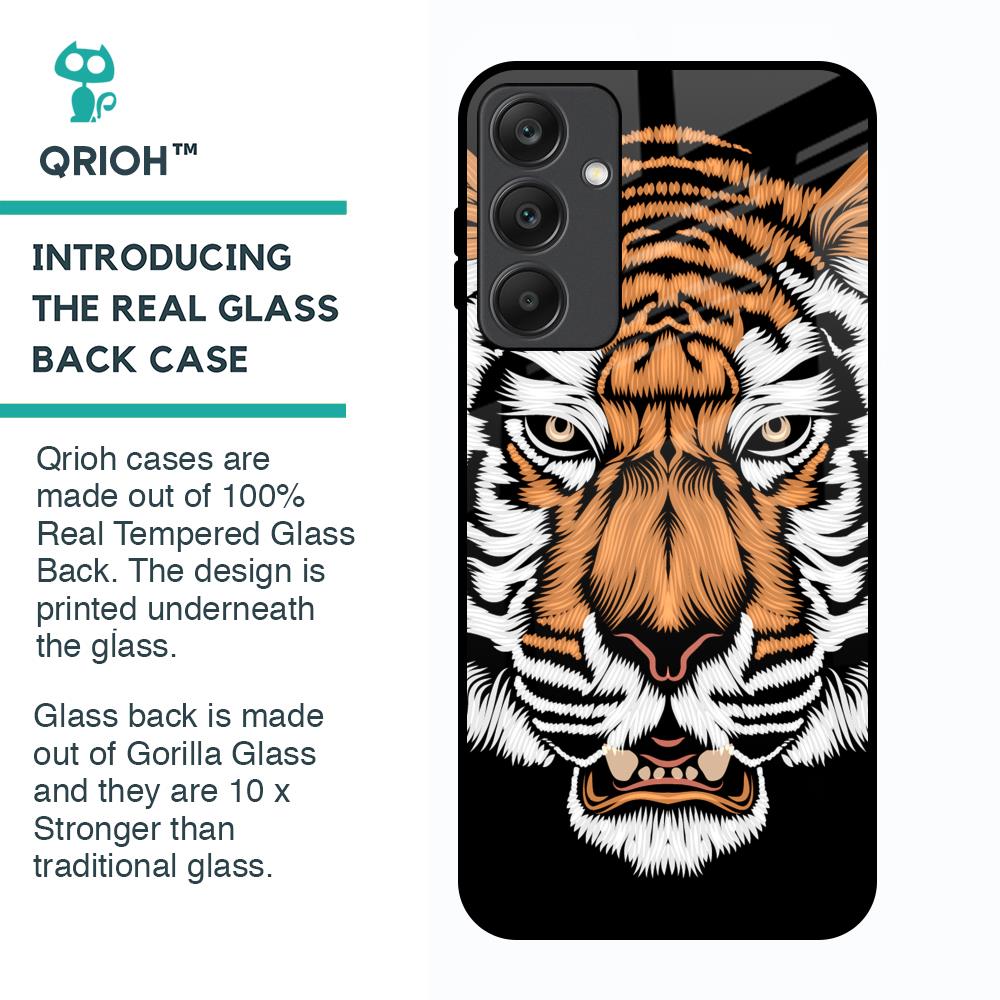Angry Tiger Glass Case For Samsung Galaxy A25 5G