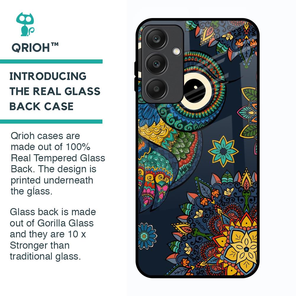 Owl Art Glass Case for Samsung Galaxy A25 5G