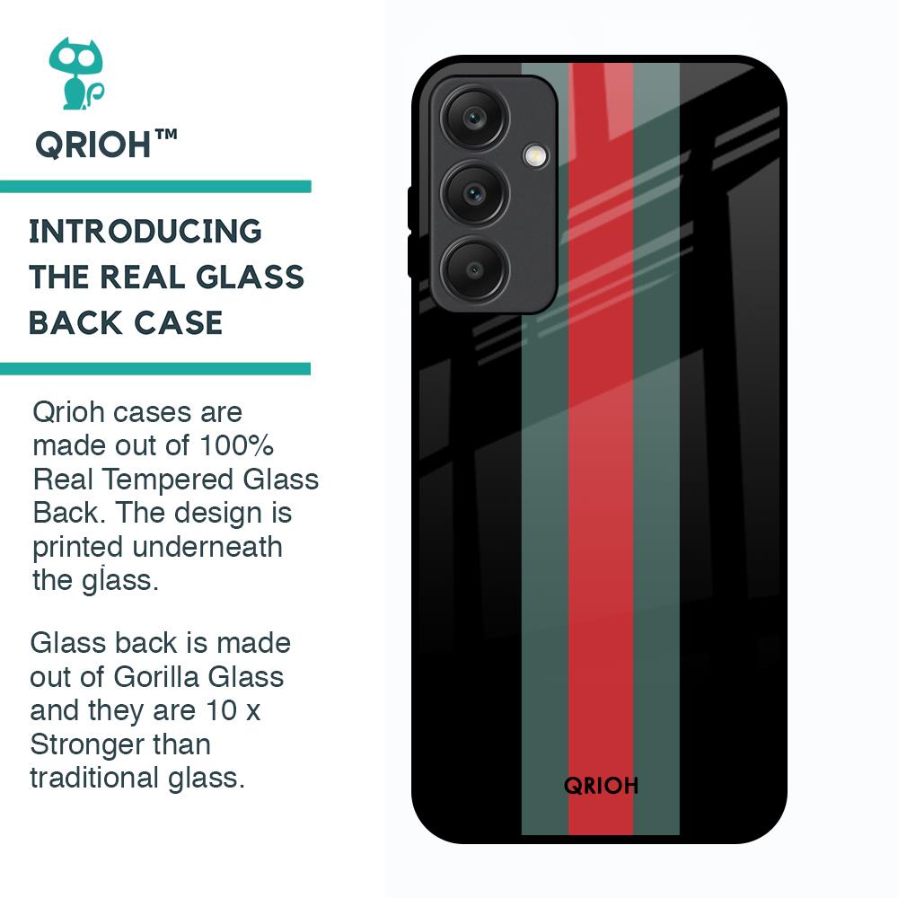 Vertical Stripes Glass Case for Samsung Galaxy A25 5G