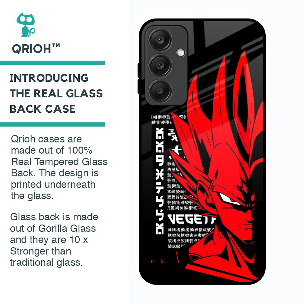 Red Vegeta Glass Case for Samsung Galaxy A25 5G
