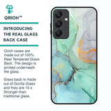 Green Marble Glass Case for Samsung Galaxy A25 5G