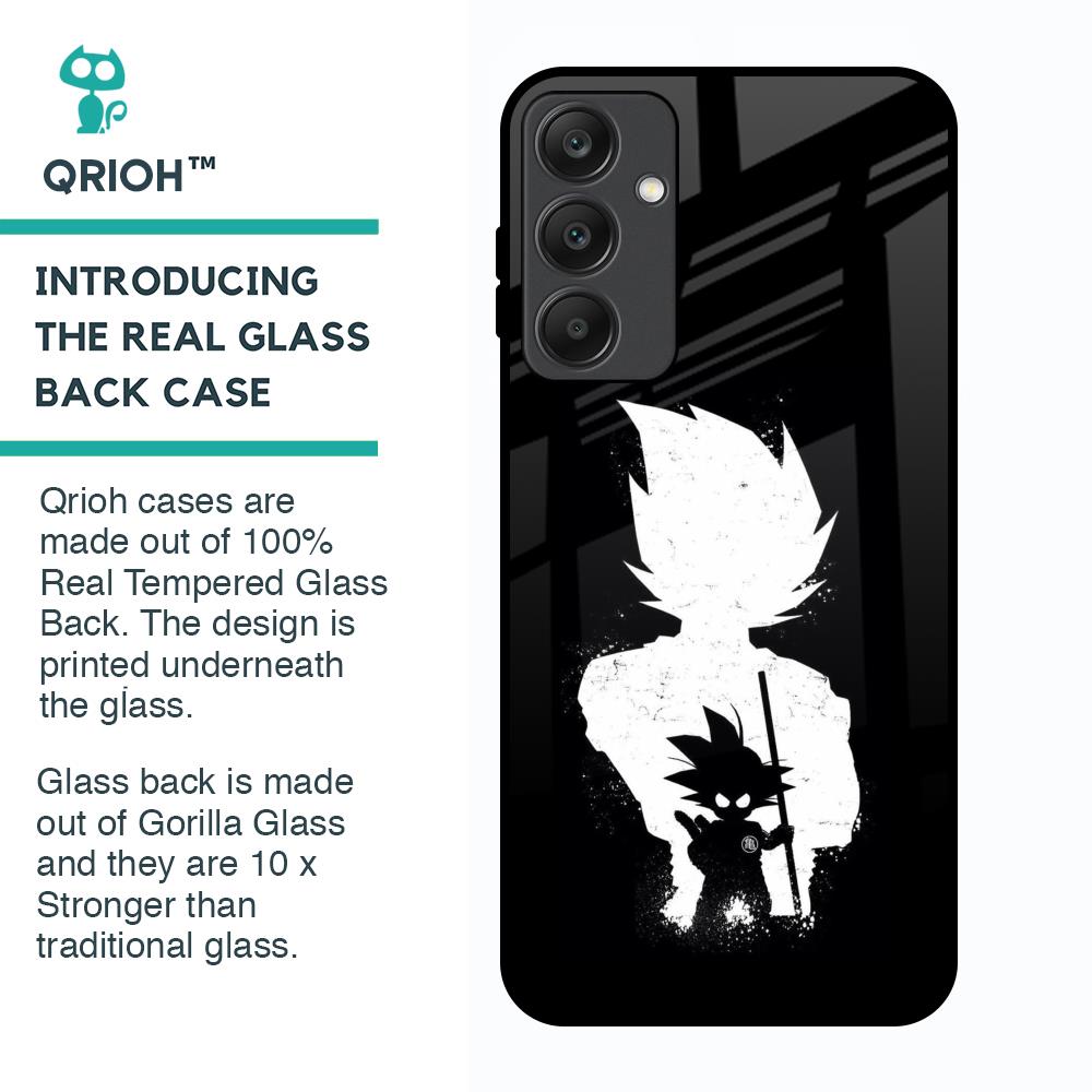Monochrome Goku Glass Case for Samsung Galaxy A25 5G
