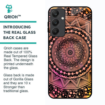 Floral Mandala Glass Case for Samsung Galaxy A25 5G