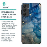 Blue Cool Marble Glass Case for Samsung Galaxy A25 5G