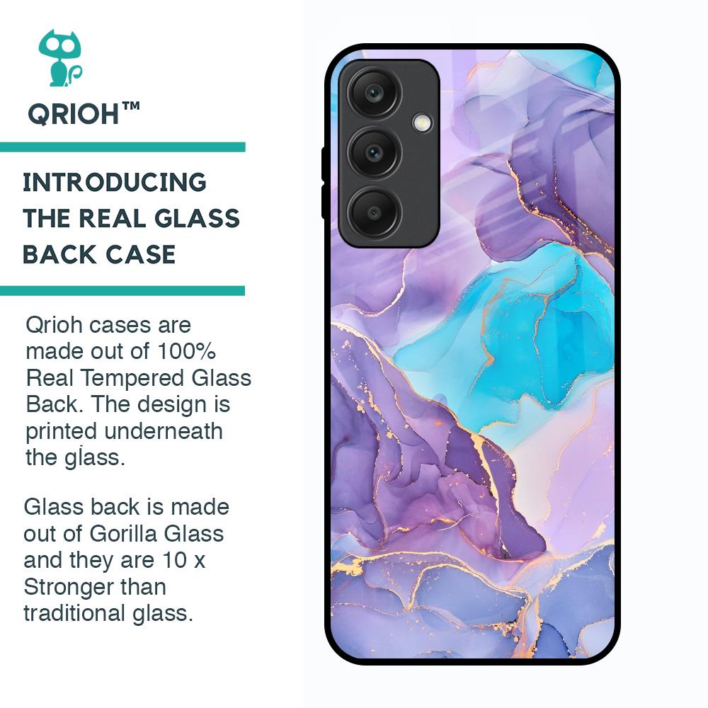 Alcohol ink Marble Glass Case for Samsung Galaxy A25 5G