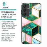 Seamless Green Marble Glass Case for Samsung Galaxy A25 5G