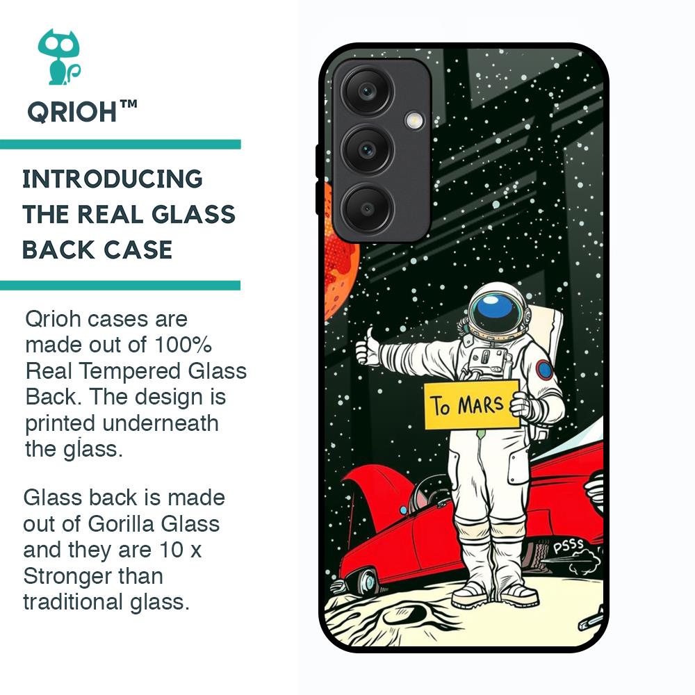 Astronaut on Mars Glass Case for Samsung Galaxy A25 5G