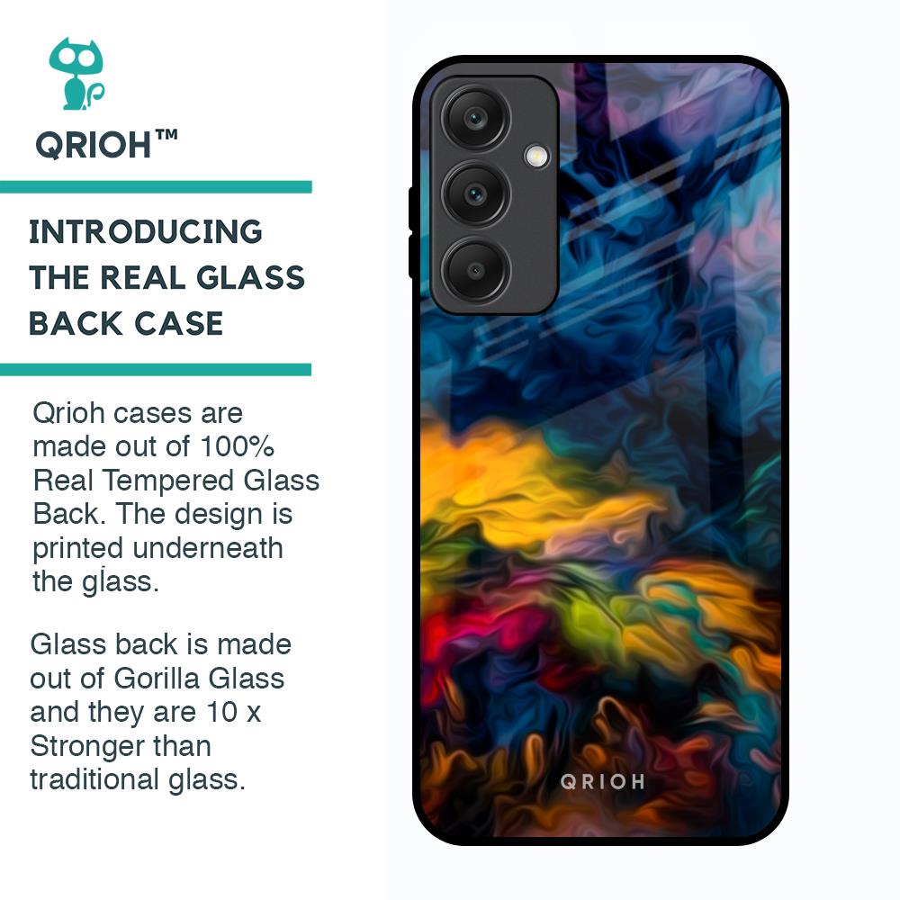 Multicolor Oil Painting Glass Case for Samsung Galaxy A25 5G