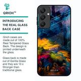 Multicolor Oil Painting Glass Case for Samsung Galaxy A25 5G