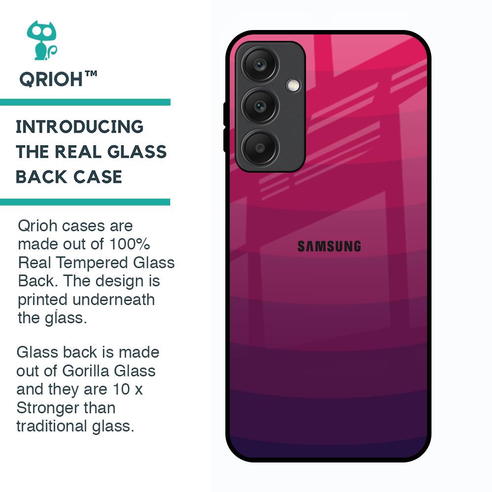 Wavy Pink Pattern Glass Case for Samsung Galaxy A25 5G