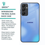 Vibrant Blue Texture Glass Case for Samsung Galaxy A25 5G