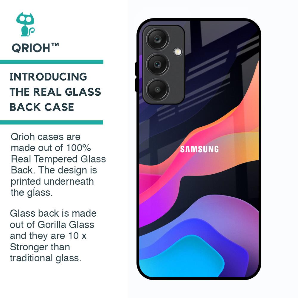 Colorful Fluid Glass Case for Samsung Galaxy A25 5G